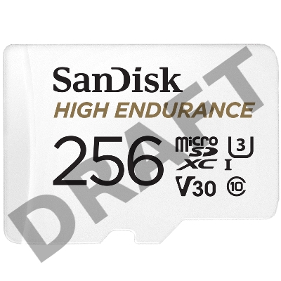 Флеш карта microSD 256GB SanDisk microSDXC Class 10 UHS-I U3 V30 High Endurance Video Monitoring Card