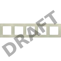 Рамка 5 постов, сл. кость ETIKA 