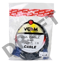 Кабель VCOM VVG6448-1.8M(O) Кабель монитор-SVGA card (15M-15M) 1,8м 2 фильтра