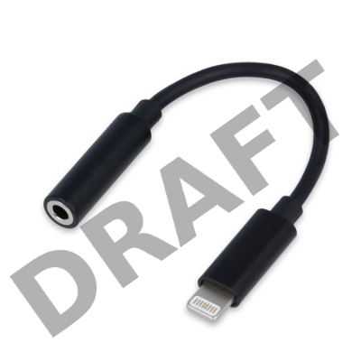 Переходник USB Cablexpert CCA-LM3.5F-01, Lightning/Jack3.5F, черный