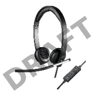 Наушники с микрофоном Logitech H650E черный 1.1м