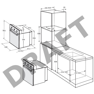 Духовой шкаф DARINA 1U BDE 111 701 At, встраиваемый