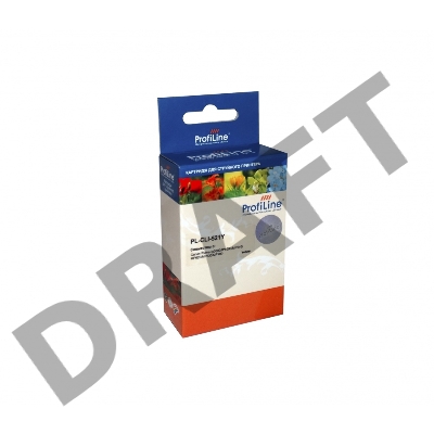 Картридж PL-CLI-521Y для принтеров Canon Pixma IP3600/IP4600/MP540/MP550/MP620/MP630/MP980 с чипом водн ProfiLine