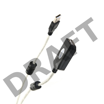 Кабель-адаптер Aopen/Qust USB2.0-repeater, удлинительный активный <Am-->Af> 20м (ACU823-20M) 6938510851345