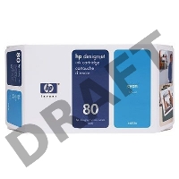 Картридж струйный HP №80 C4846A голубой для HP DJ 1050/1055
