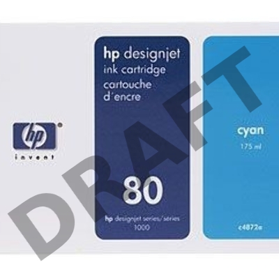 Картридж струйный HP №80 C4846A голубой для HP DJ 1050/1055