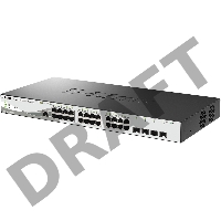 Управляемый коммутатор D-Link DGS-1210-28P/ME/B2A 2 уровня с 24 портами 10/100/1000Base-T и 4 портами 1000Base-X SFP (24 порта с поддержкой PoE 802.3af/802.3at (30 Вт), PoE-бюджет 193 Вт)
