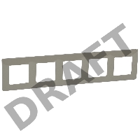 Рамка 5 постов, светлая галька ETIKA 