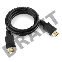 Кабель HDMI Gembird/Cablexpert , 1м, v1.4, 19M/19M, серия Light, черный, позол.разъемы, экран (CC-HDMI4L-1M)