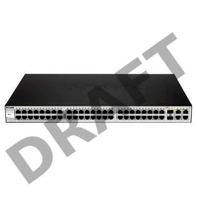 Коммутатор D-Link DES-1210-52/C1A настраиваемый 19U 48x10/100BASE-TX 4x10/100/1000BASE-T 2x10/100/1000BASE-T/Mini GBIC (SFP)