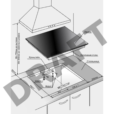 Индукционная варочная поверхность Gefest ПВИ 4322 черный
