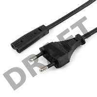 Кабель питания для ноутбуков, аудио/видео техники Gembird PC-184-VDE-0.5М, 0,5м, VDE, 2-pin, черный, пакет      