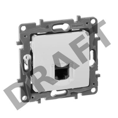 Розетка ETIKA RJ45 кат.5 UTP, бел. 