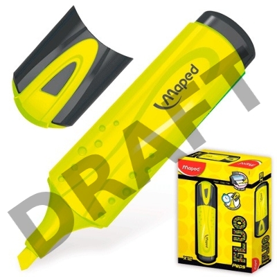 Текстовыделитель Maped  Fluo Pep''s Classic пишущий узел 1-5мм устойчивые к солнцу чернила желтый