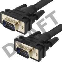 Кабель Greenconnect SVGA 15.0м чёрный, позолоченные контакты, ферритовые кольца, OD8.0mm. 15M / 15M Premium GCR-VM2VM2-15.0m, 28/28 AWG, двойной экран Greenconnect Кабель SVGA 15.0м чёрный, позолоченные контакты, ферритовые кольца, OD8.0mm. 15M / 15M Prem
