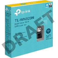 Сетевой адаптер TP-Link SOHO TL-WN823N Беспроводной USB мини адаптер 300Мбит/с стандарта N c кнопкой QSS(Realtec)