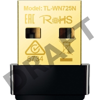 Сетевой адаптер TP-Link SOHO  TL-WN725N Беспроводной USB Нано адаптер 150 Мбит/с стандарта N c кнопкой QSS(Realtec)