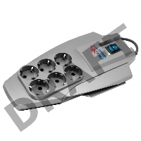 Сетевой фильтр Pilot X-Pro 7м (6 розеток) серый (коробка)