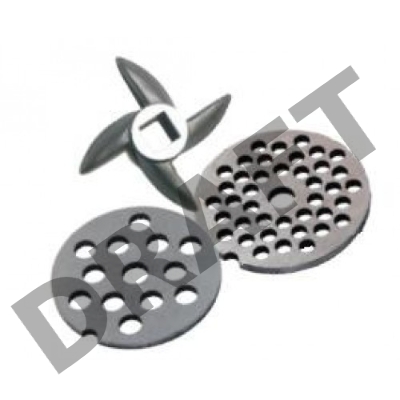 Две решетки и нож в упаковке к мясорубке Аксион