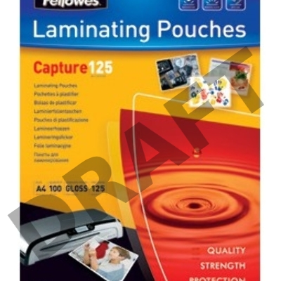Пленка для ламинирования Fellowes, 125 мкм, Credit Card (54х86 мм), 100 шт., глянцевая (FS-53063)