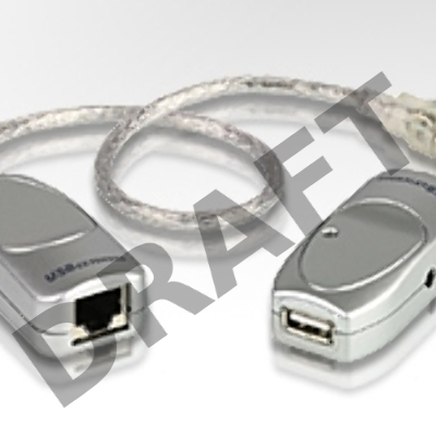 Кабель удлинитель USB 1.1 AM/AF Aten UCE60-AT до 60 метр.(через RJ45, по витой паре. Без патч-корда в комплекте), питание от шины