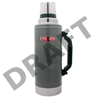 Арктика, 106-2200Р зеленый, Термос, узкое горло 2,2л + ручка Узкое горло, 2,2л,  американский дизайн, ударопрочное, износостойкое покрытие 