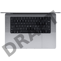 Ноутбук 16-inch MacBook Pro: Apple M1 Pro chip with 10-core CPU and 16-core GPU/16GB/1TB SSD - Space Gray/EN Английская клавиатура