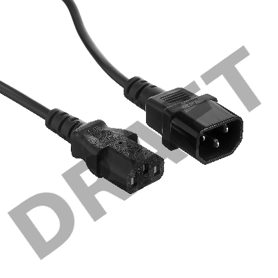 Кабель монитор-компьютер (UPS->уст-во) ExeGate Power EC-5P (С13->С14) VDE-250V-3*0,5-CU, 6A, 5м