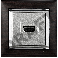 Рамка 1п ТемнДер/Сереб VLN Рамка 1п ТемнДер/Сереб VLN