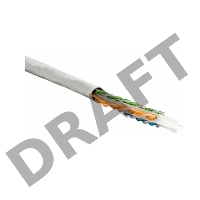 Кабель витая пара U/UTP, категория 6, 4 пары (23 AWG), одножильный (solid), с разделителем, LSZH, нг(С)-HF, –20°C – +75°C, серый - гарантия: 15 лет компонентная; 25 лет системная