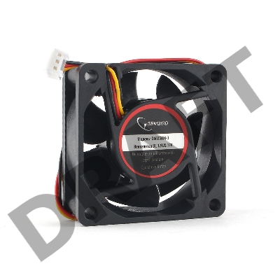 Вентилятор Gembird, 60x60x25, гидродинамический, 3 pin, провод 25 см