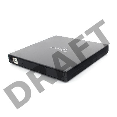 Внешний DVD-привод с интерфейсом USB Gembird DVD-USB-02 пластик, черный