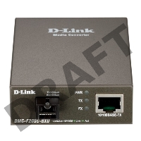 Сетевое оборудование D-Link DMC-F20SC-BXU/A1A WDM медиаконвертер с 1 портом 10/100Base-TX и 1 портом 100Base-FX с разъемом SC (ТХ: 1310 нм; RX: 1550 нм) для одномодового оптического кабеля (до 20 км)