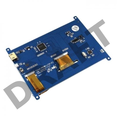 RA224   Монитор Waveshare 7 inch HDMI capacitive touchscreen LCD screen (IPS, 1024x600) for Raspberry Pi 3