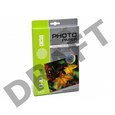 Фотобумага Cactus CS-MA517050 матовая А5 210*148мм 170 г/м2 50 листов