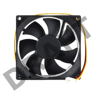 Вентилятор Gembird, 92x92x25, гидродинамический, 3 pin, провод 30 см