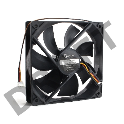 Вентилятор Gembird, 120x120x25, гидродинамический, 3 pin, провод 30 см