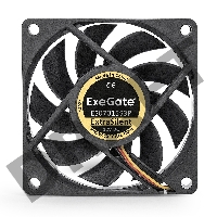 Вентилятор ExeGate ExtraSilent ES07015S3P, 70x70x15 мм, подшипник скольжения, 3pin, 2500RPM, 23dBA