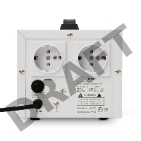 Стабилизатор напряжения Powerman AVS-D Voltage Regulator 1000VA, Digital Indication, 2x Schuko Outlets, 1m Power Cord, 230V, 1 year warranty, White