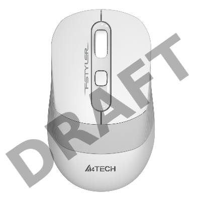 Мышь A4Tech Fstyler FG10S белый/серый оптическая (2000dpi) silent беспроводная USB (4but)