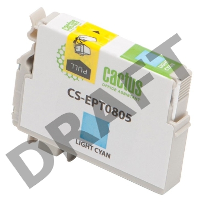 Картридж струйный Cactus CS-EPT0805 светло-голубой для Epson Stylus Photo P50 (11,4ml)