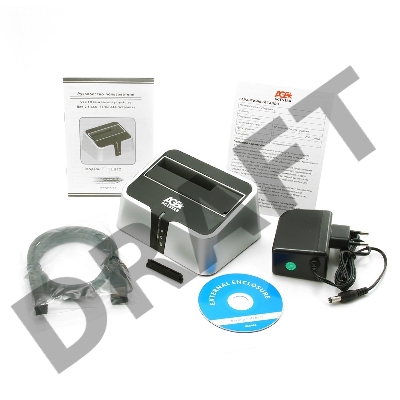 Док-станция для HDD AgeStar 3CBT2 SATA II пластик серебристый 1