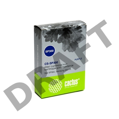 Картридж ленточный Cactus CS-SP300 пурпурный для Star SP300/Samsung 250 FR 2000000 signs