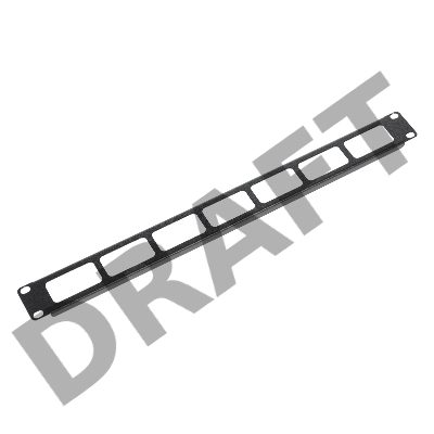 Кабельный органайзер Горизонтальный ЦМО ГКО-О-1-9005 односторонний окна 1U шир.:19