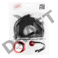 Кабель HDMI Gembird/Cablexpert, 3м, v1.4, 19M/19M, плоский кабель, черный, позол.разъемы, экран(CC-HDMI4F-10)