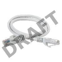 Коммутационный шнур (патч-корд) ITK, кат.5Е UTP, 1м, серый