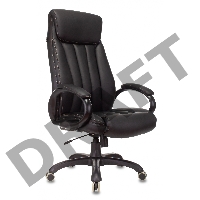 Кресло руководителя Бюрократ T-9922N черный Leather Venge Black эко.кожа крестовина пластик