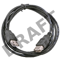 Кабель AM/AF USB2.0 1.8м удлинитель Gembird/Cablexpert CC-USB2-AMAF-6B USB 2.0, черный, пакет 