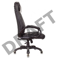 Кресло руководителя Бюрократ T-9922N черный Leather Venge Black эко.кожа крестовина пластик