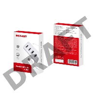 Разветвитель REXANT 4 USB-port серебристый